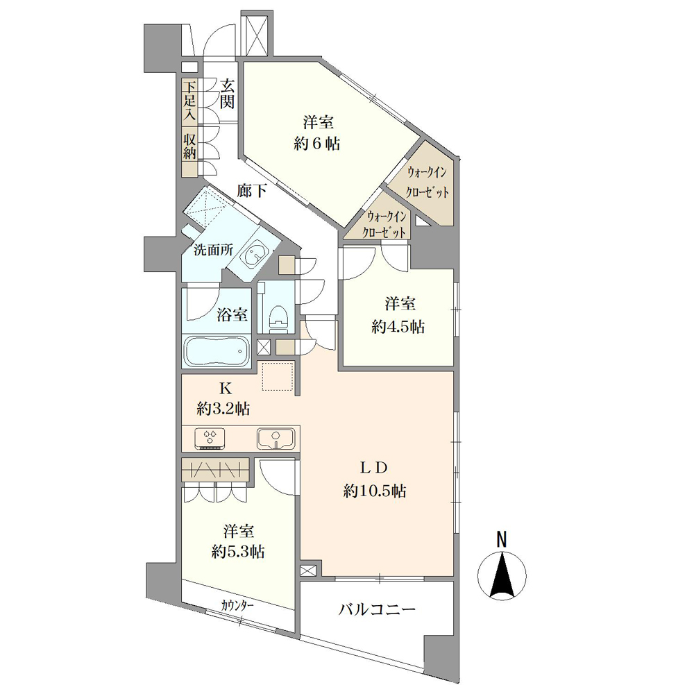 グローリオ高円寺間取り図