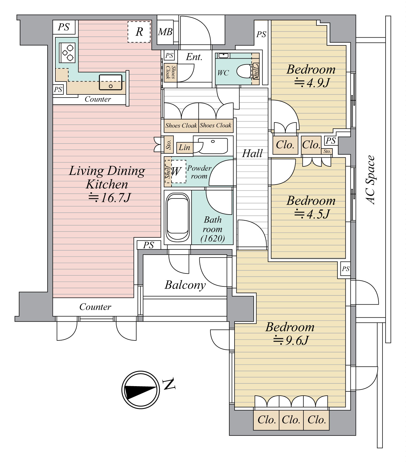 グランドメゾン三軒茶屋プレイス間取り図
